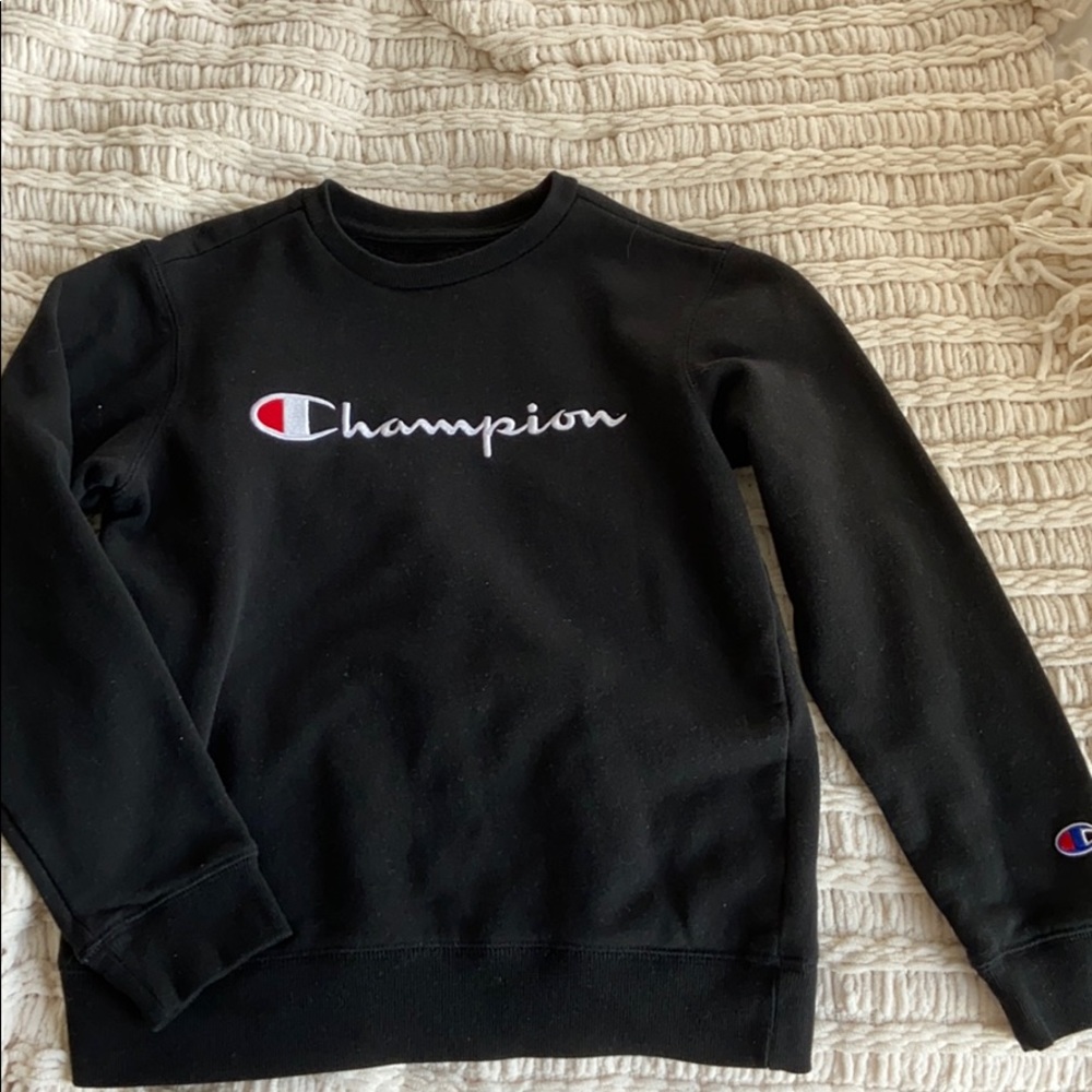 Black champion crew neck